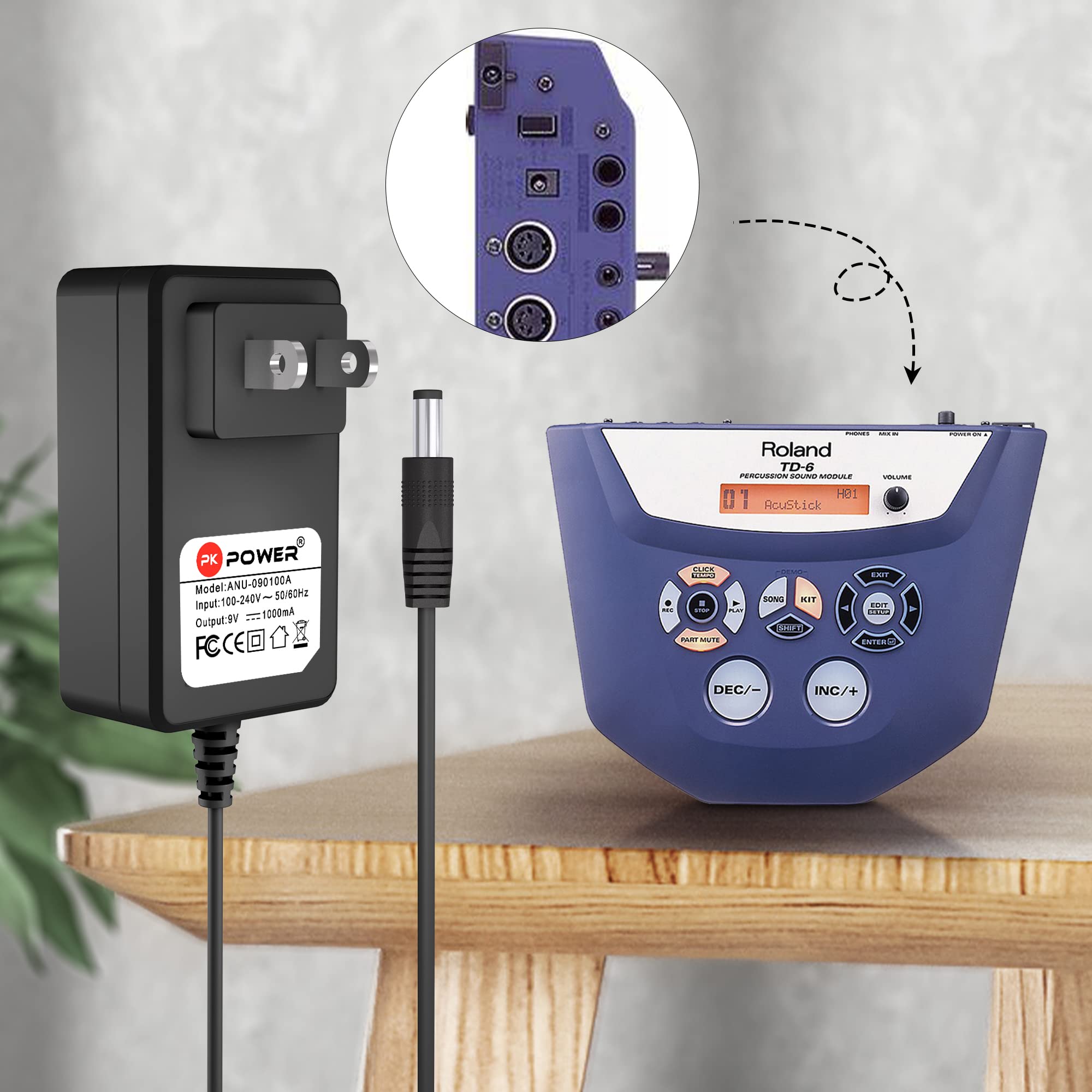 Amazon.com: PKPOWER PKPOWER 9V AC DC Adapter for Boss Standard