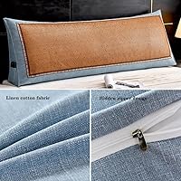 Vista 2 de Almohada triangular para cabecero, cojín triangular suave, almohada de lectura, respaldo grande, soporte de posicionamiento, almohada de cuña