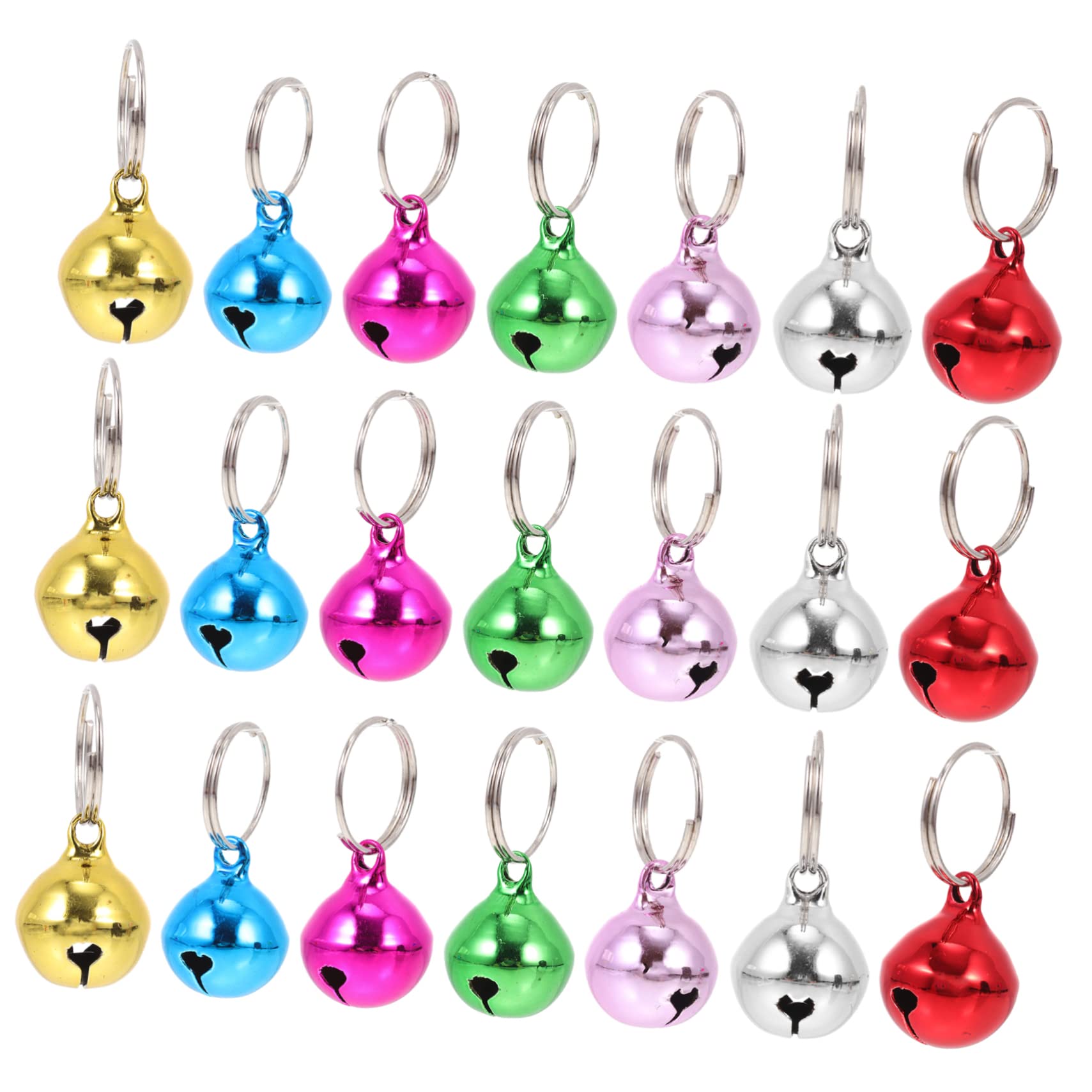 Ciieeo 24Pcs Adorable Dog Bells Multi Function Decorative Pet Collar Bells Accessories for Cats Dogs for Weddings Festivals and DIY Projects