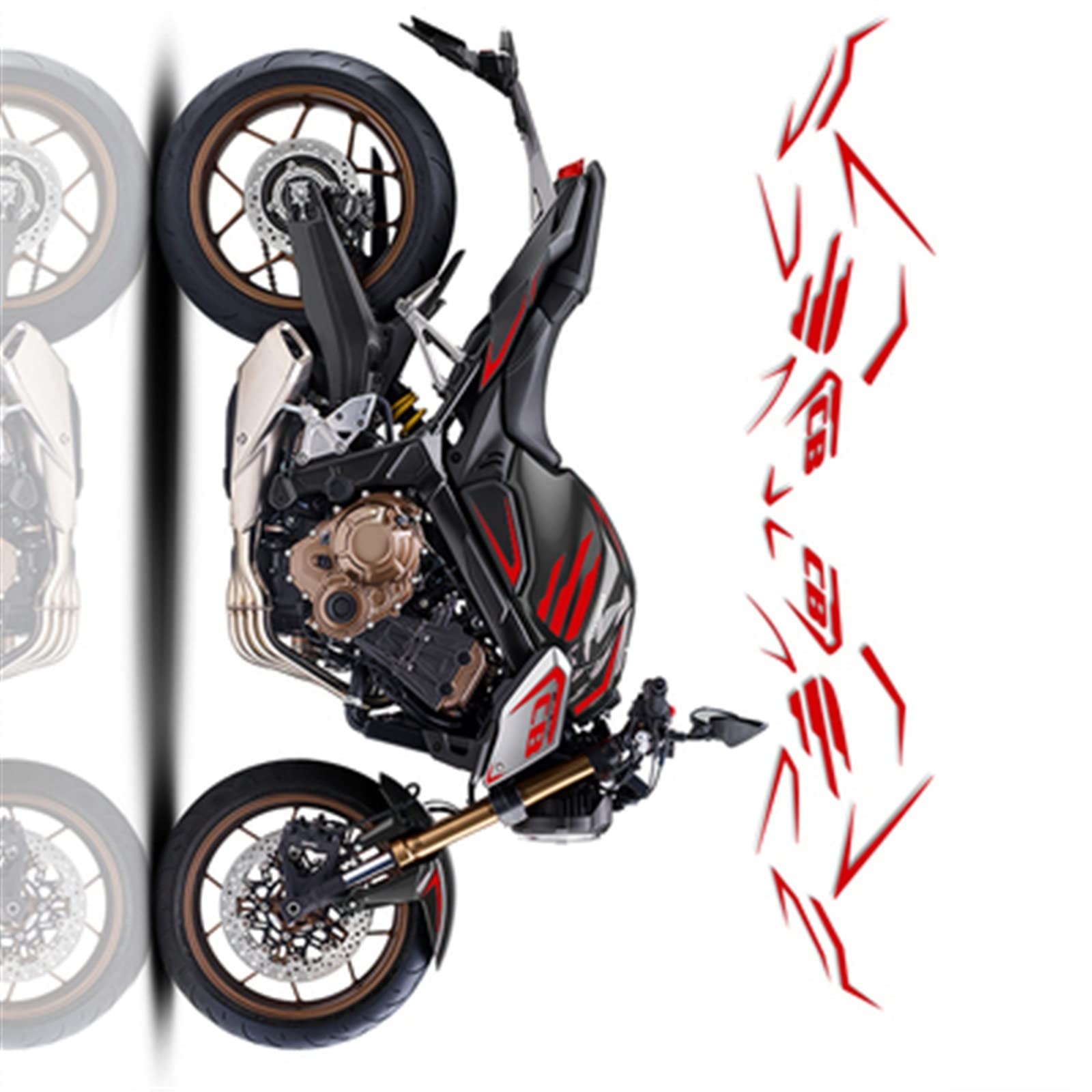 オートバイフェアリングステッカー に適合するCB650R タンクパッド 