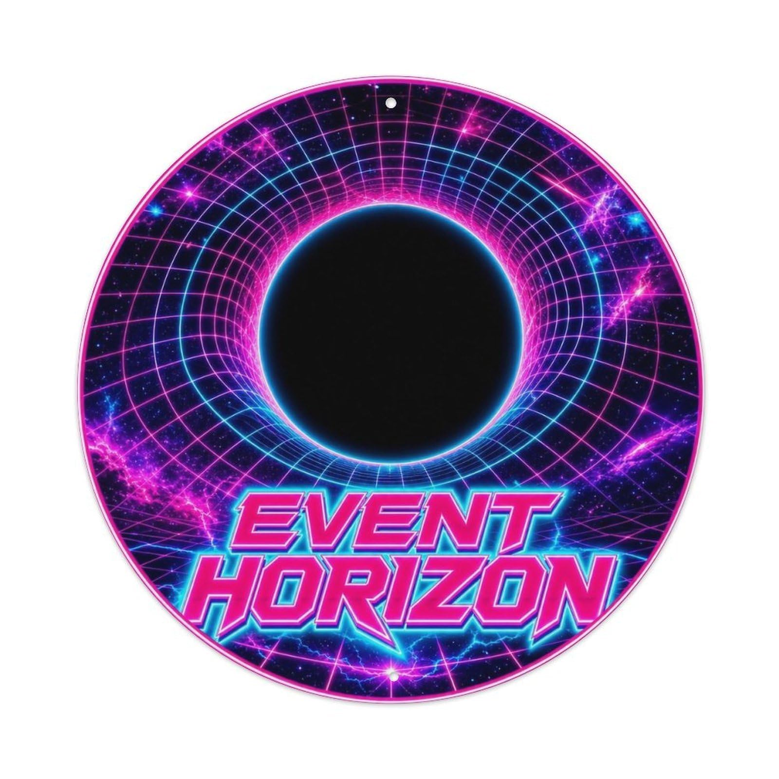 Deep Space Astrophysics Black Hole Boundary Metal Tin Sign