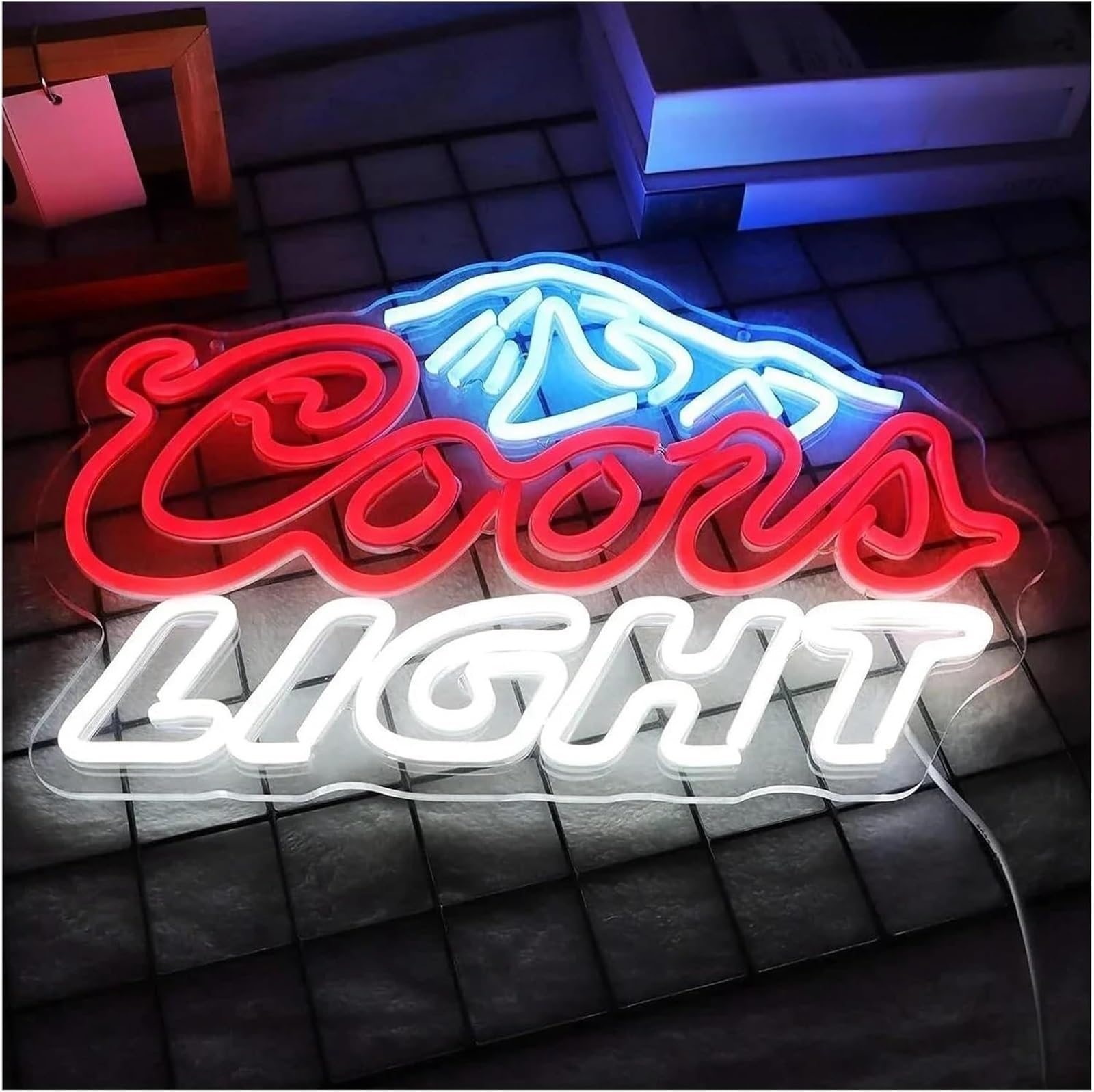 Per lampada al neon prestito parola Coor Light per insegna per
