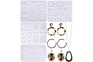Patelai Silicone Resin Jewelry Earring Molds for DIY Craft Making