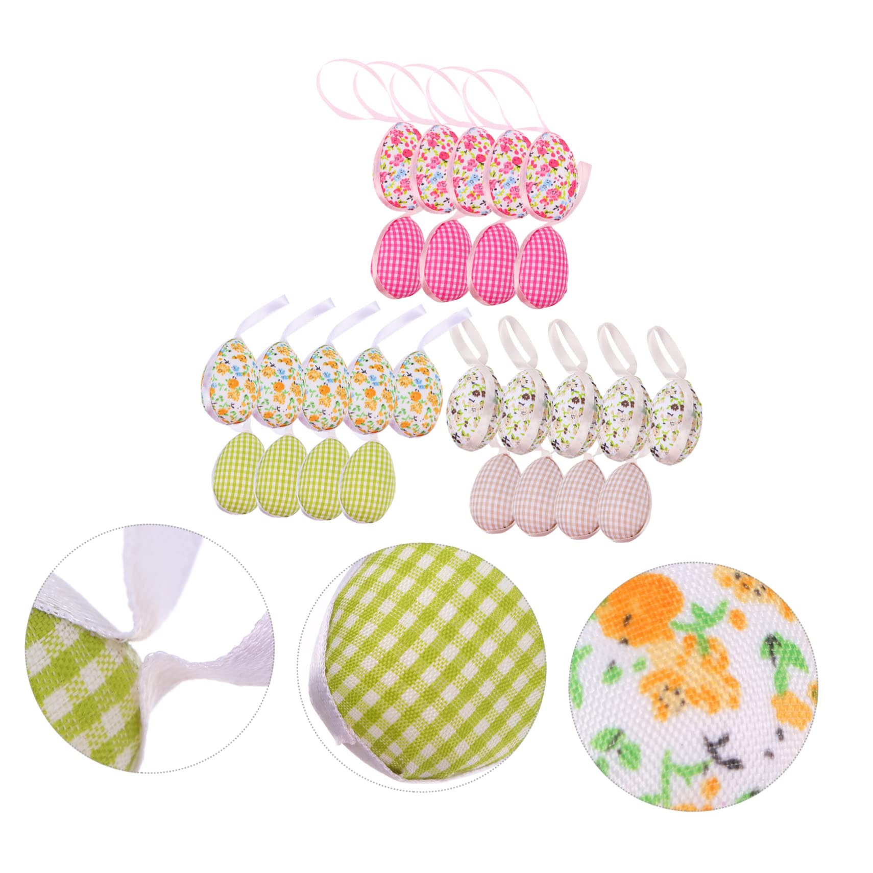 Amosfun 54stücke Teiliges Osterhängehänger Ostereier Deko Bunte Stoffeier Für Osterfeierlichkeiten Kreative Bastelornamente Für Zuhause Und Garten