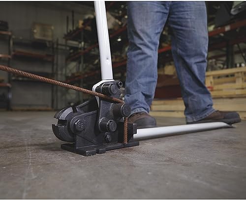 Miniatura 9 de Klutch Herramienta de corte de barras de refuerzo, cortador de acero resistente con funciones duales, herramienta de doblado de metal para dobladora