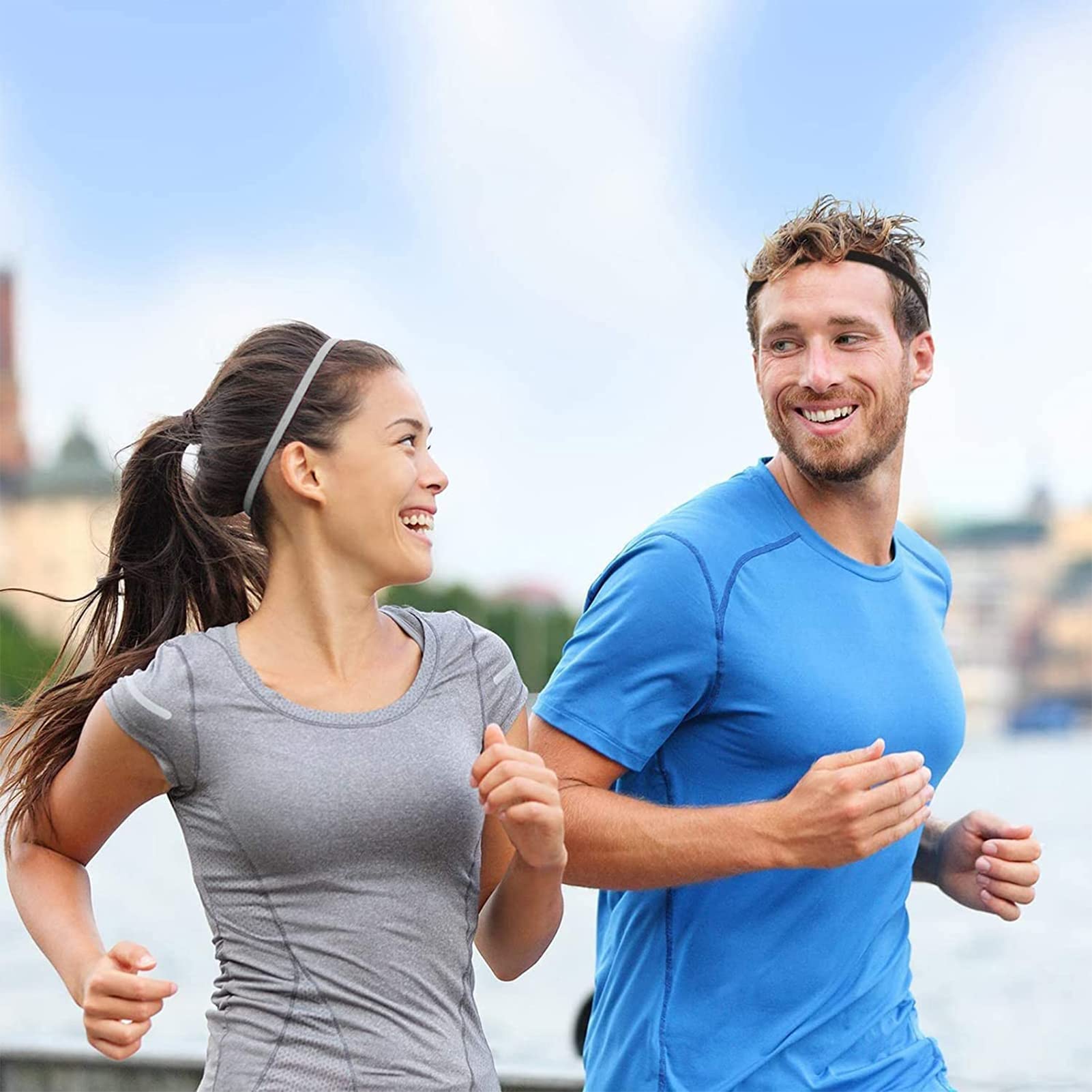 8 Fasce Per Capelli Sportive Unisex - Antiscivolo, Elastiche, Assorbenti Sudore Per Yoga, Corsa, Fitness - Multicolore, Taglia Unica