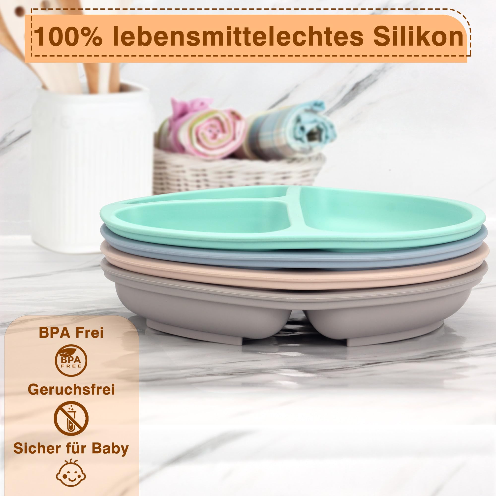Muchmellow - Assiette En Silicone Fabriquée En Italie Pour