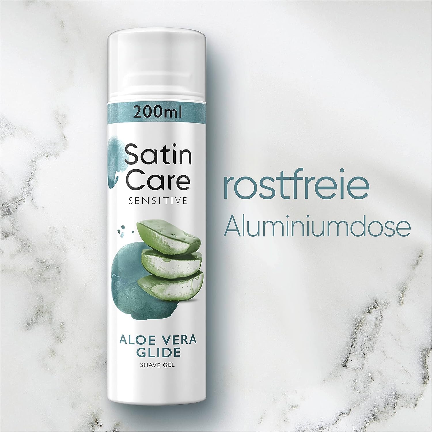 Gillette Satin Care Intimpflege Rasiergel Damen (200 ml), Gel Aloe Vera und Venus Deluxe Smooth Sensitive Rasierer Damen, Damenrasierer + 9 Rasierklingen mit 5-fach Klinge, Geschenk für Frauen