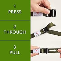 Vista 3 de Correa de 1" x 2 m para cámara de senderismo, Correas para cámara de juego, Correas de montaje para cámara de senderismo, 816 kg, de servicio