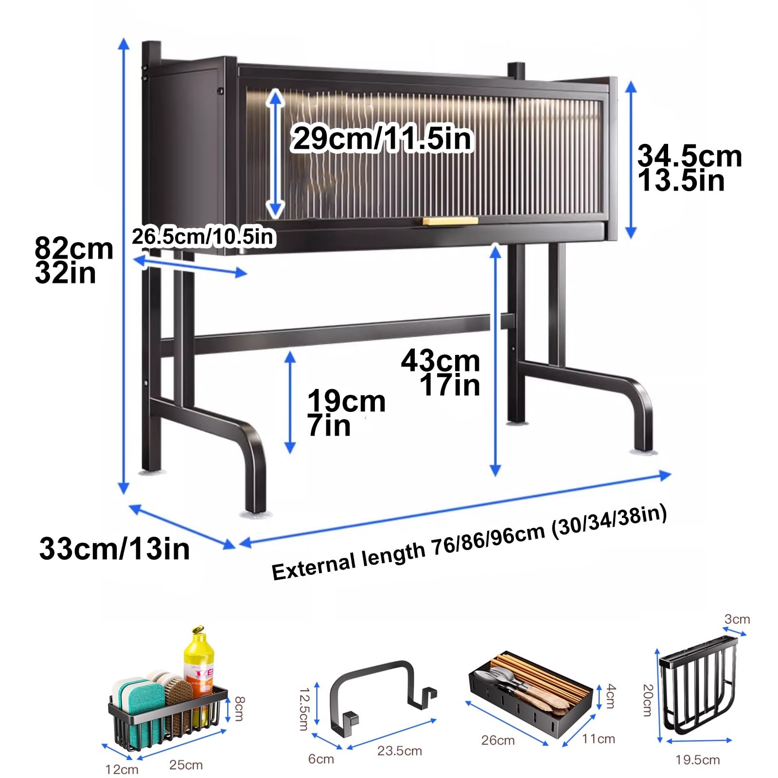 Stojak na naczynia – duży składany ociekacz na drzwi, oszczędzający miejsce organizer kuchenny, trwałe i stylowe rozwiązanie do suszenia naczyń dla wydajnego przechowywania