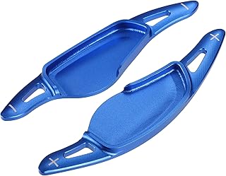 A ABSOPRO Cubierta Volante Cambios Paletas para BMW Serie 3 Azul (Juego de 2)