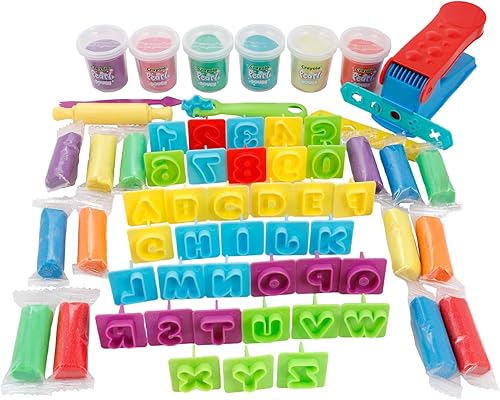 Crayola Silly Scents Mega Dough - Kit de actividades para ansiedad y juguetes sensoriales para niños, más de 50 piezas que incluyen masa perfumada,