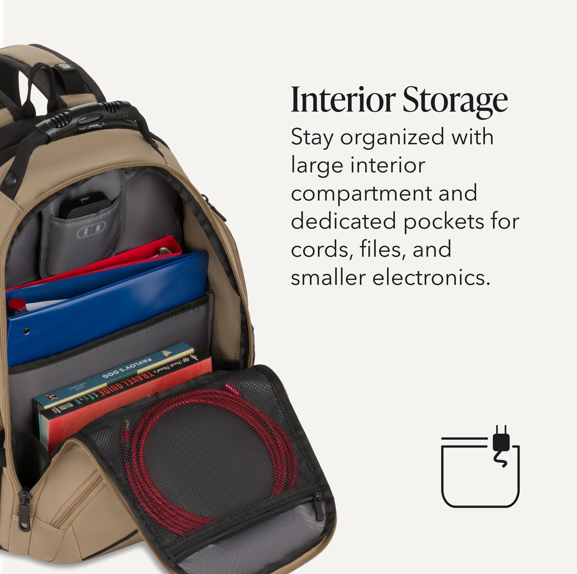 SWISSGEAR 1900 ScanSmart Laptop Backpack, Fits Most 17-Inch Laptops, TSA-Friendly Lay-Flat Design, RFID Protection, and Tablet Pocket, Black, 31L, 18.5-Inch view 5