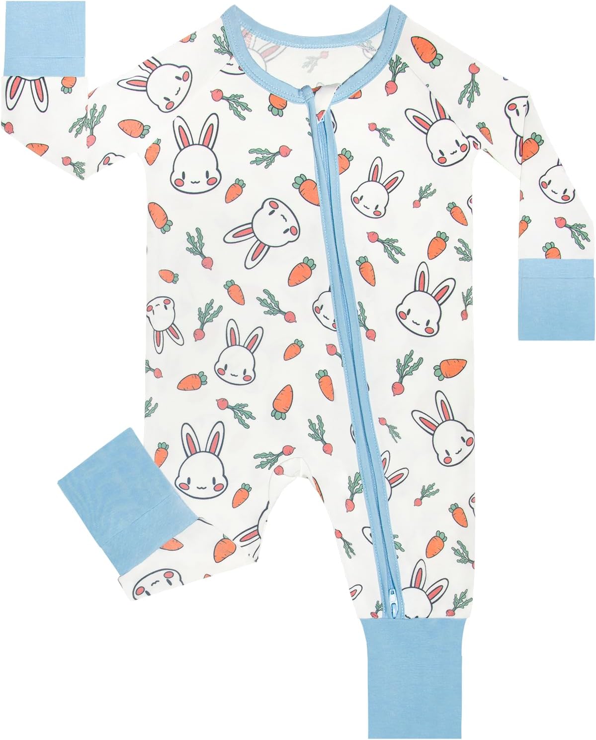 GUISBY Baby Girls' Pajamas Sleep N Play, Baby Clothes, Long Sleeve, Footless,Newborn-2T