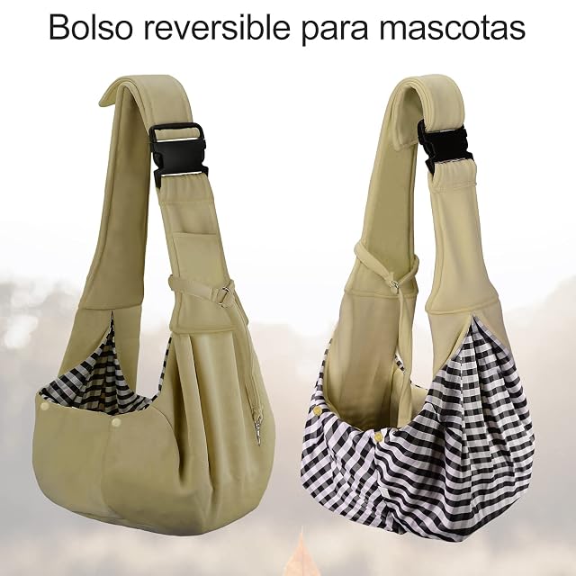 Foto 6 de 8 de PetLoft Transportin Perro Pequeño,Bolso Bandolera para Perro,Ajustable Bolsa de Hombro Cruzada para Perro…