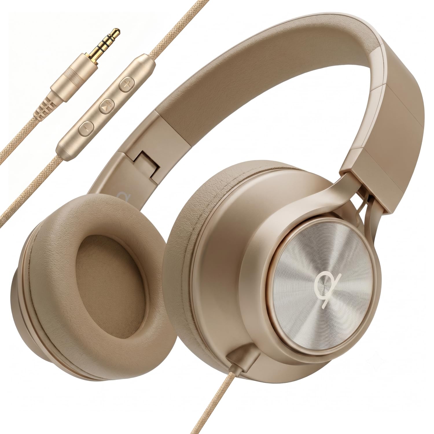 ARTIX CL750 Casque supra-auriculaire filaire avec micro et contrôle du volume — Casque supra-auriculaire filaire à isolation phonique avec microphone pour ordinateur portable et ordinateur, casque à