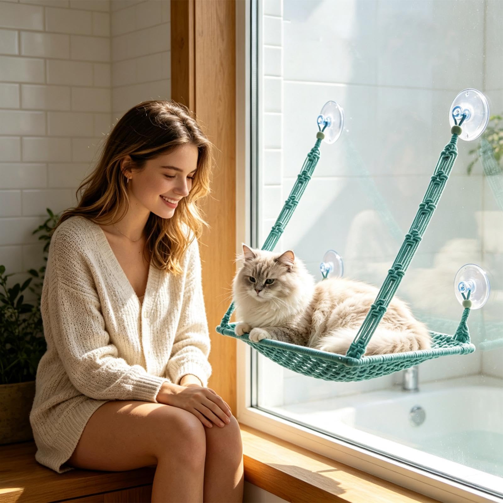 Perchoir Fenêtre pour Chat Pliable Hamac Pliant Robustesse pour Chat