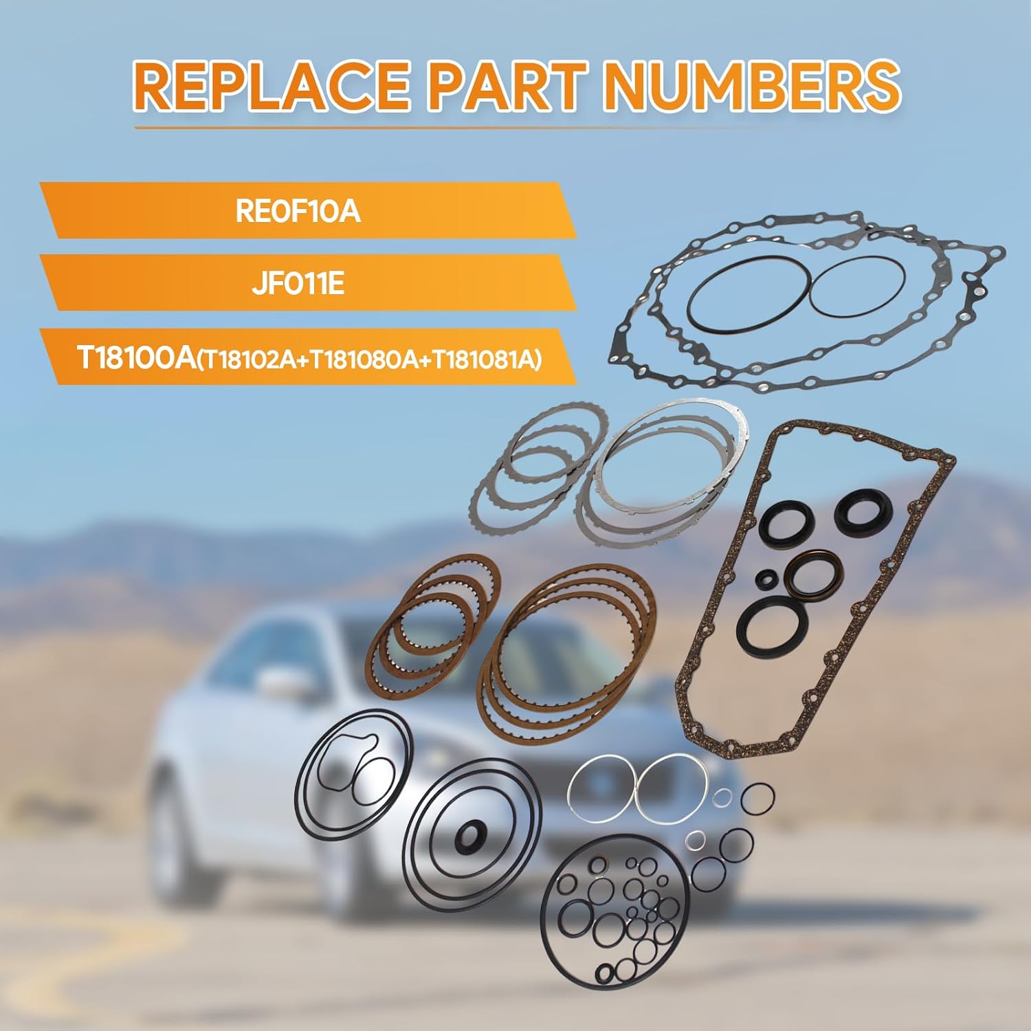 JF011E RE0F10A CVT Auto Transmission Master Rebuild Kit Fits for 2008-2011 Rogue 2.5L, Fits for 2007-2011 Altima 3.5L, Replace OE RE0F10A JF011E