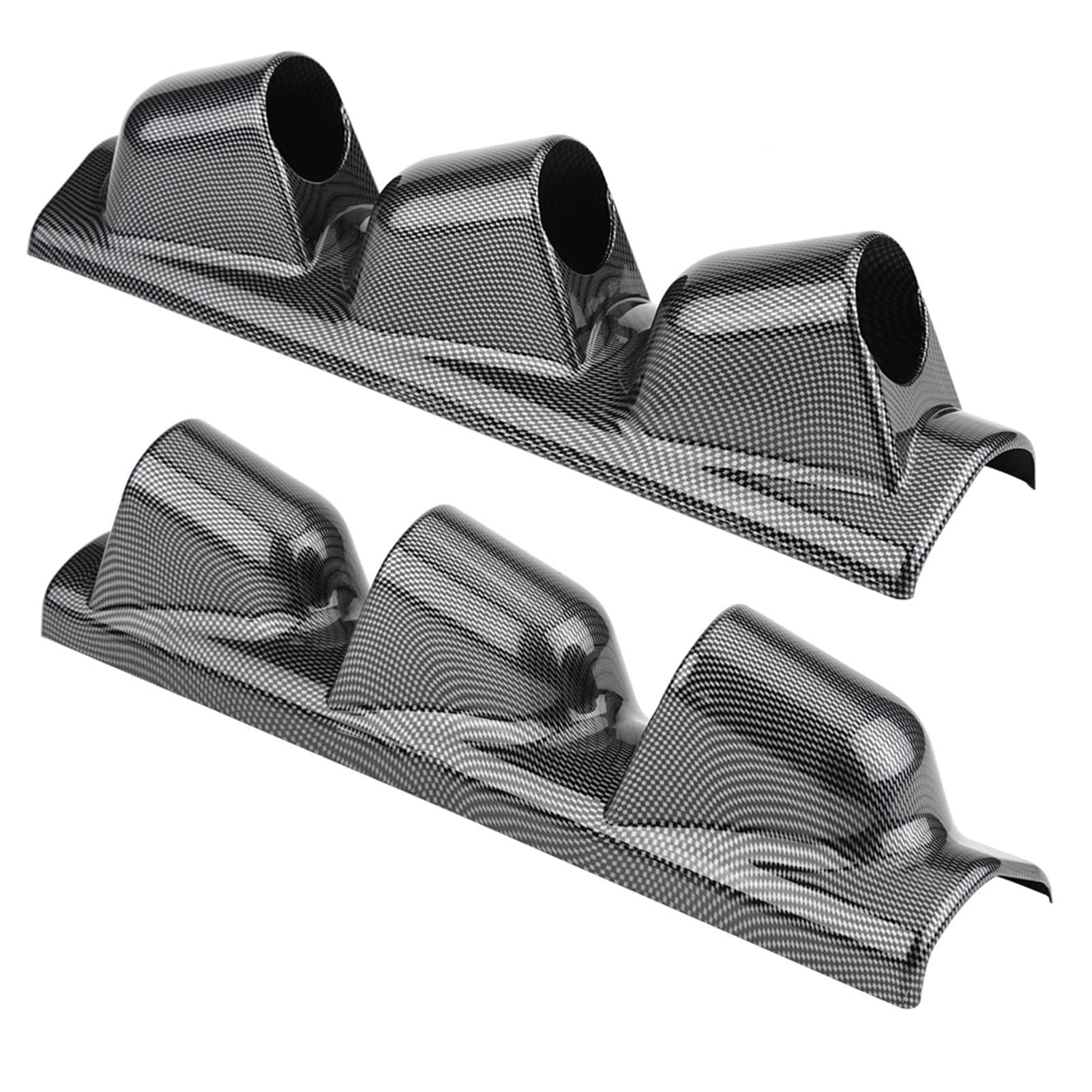Pod per Manometro, Staffa per Supporto Universale per Misuratore di Sport da Corsa in Fibra di Carbonio Supporto per Montante Decorazione per Auto(Triple Hole)