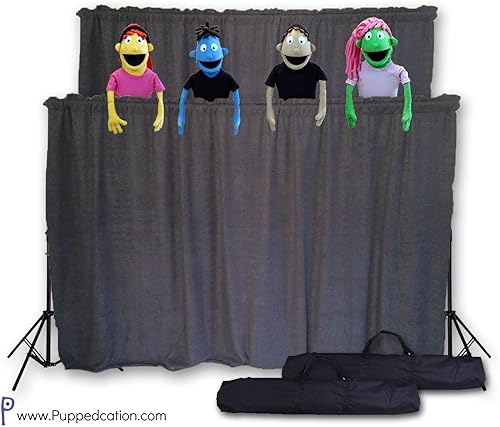 Miniatura 6 de LARGE Puppet Stage w/Wings - DLX 2 Tier Professional Tripod Puppet Theater Stage