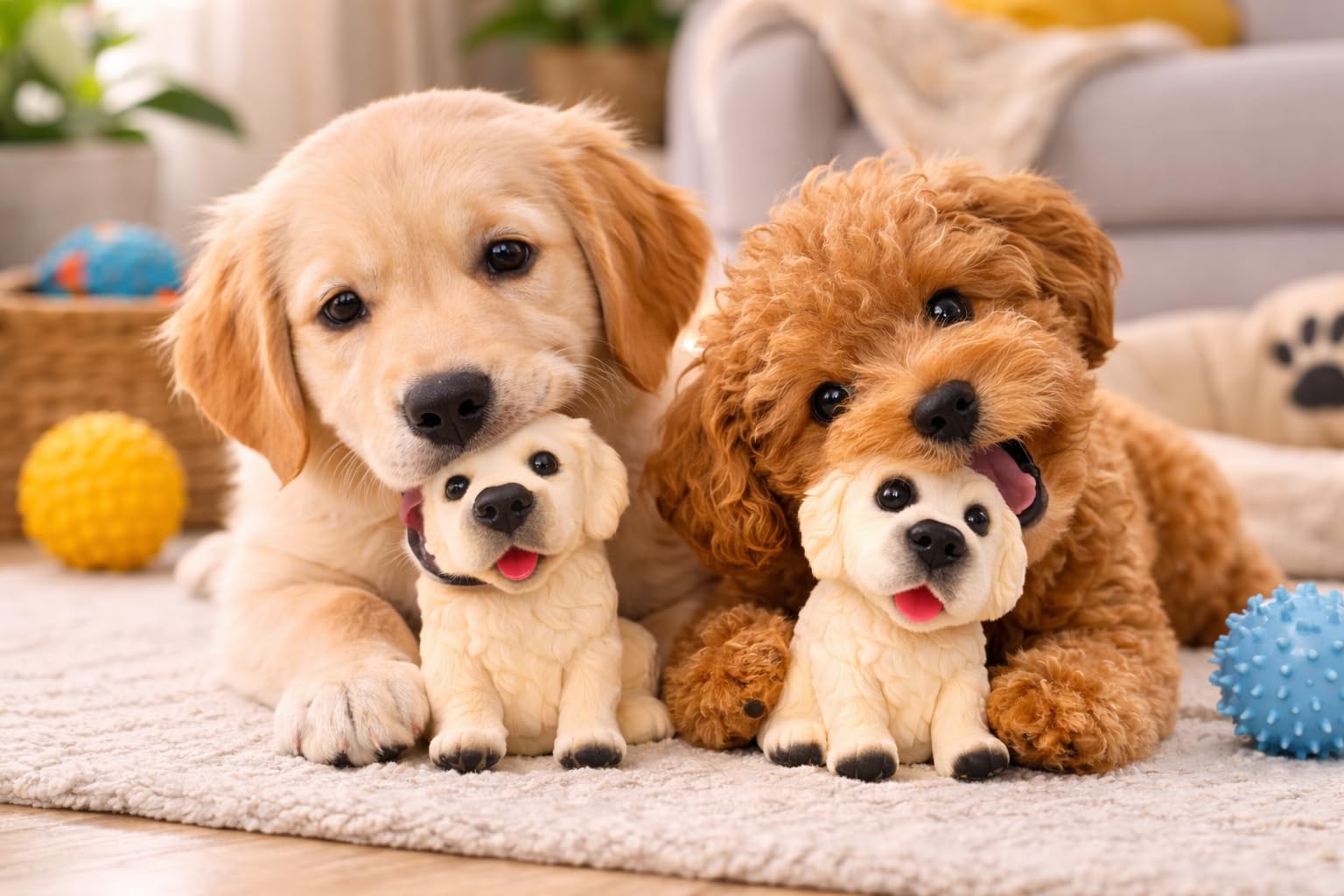MADPET Sesli Köpek Oyuncağı – Havlayan Köpek Figürü, Ses Çıkaran İnteraktif Evcil Hayvan Oyuncağı, Kedi ve Köpekler İçin Eğlenceli Oyun Arkadaşı, Dikkat Çekici Pilli Köpek Modeli