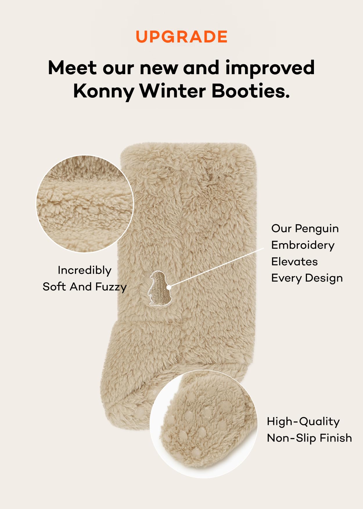 Konny Baby Fluffy Cozy Fleece Winter Booties for Infant, Newborn Babies - Butter Yellow 12M