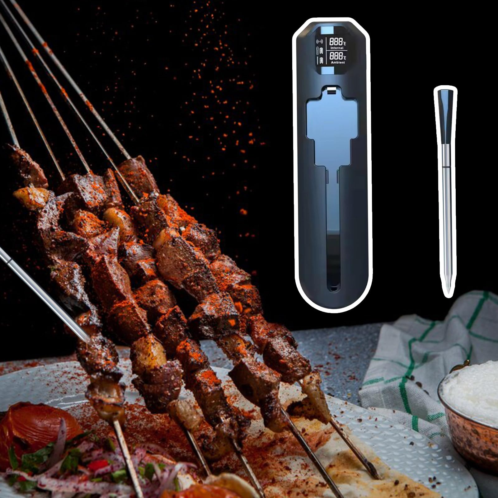 Termómetros digitales multiusos para alimentos, sonda para carne, para cocineros profesionales, barbacoas con aplicaciones