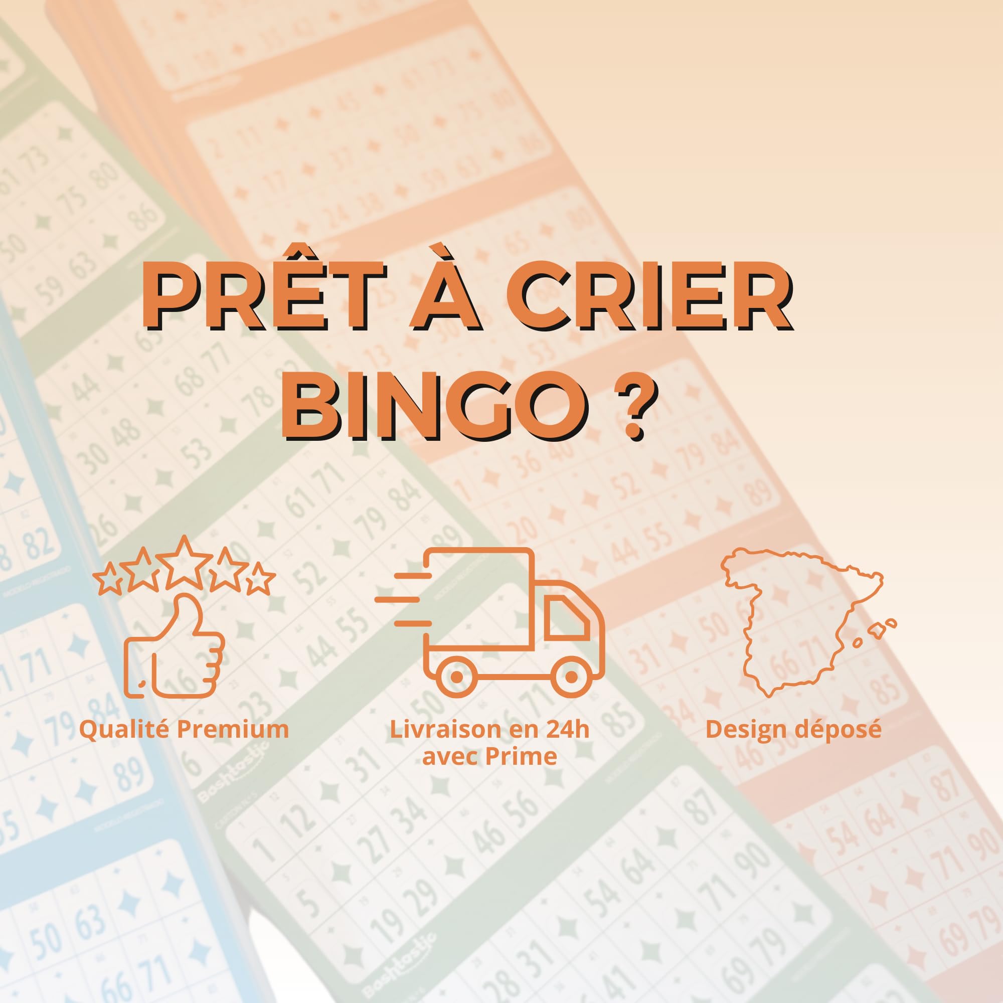 Carton Loto - 1008 Cartons Loto pour Le Loto Bingo. Cartons Découpés, Réutilisables, Numérotés et Différents Les UNS des Autres. Marquage au Doigt, Pas Besoin de Jetons.