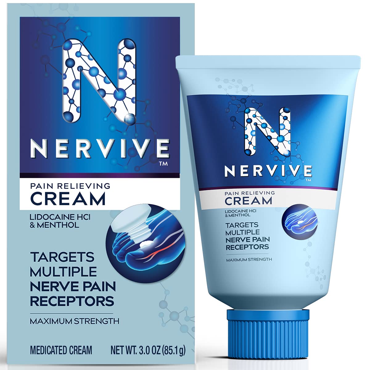 Buy Nervive Nerve Care, Pain Relief Cream, Max Strength NonGreasy