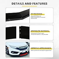 Vista 7 de Alerón Divisor Universal Ajustable para Parachoques Delantero de Automóvil, Labio Barbilla Spoiler, 4 Piezas, Protector Difusor Compatible con Honda