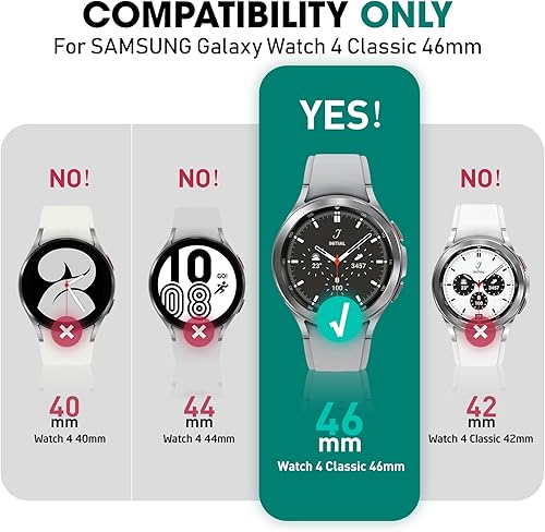 Miniatura 2 de SUPCASE Correa clásica para Samsung Galaxy Watch 4 con funda de 1.81 pulgadas (Unicorn Beetle Pro), protección de grado militar Funda resistente con