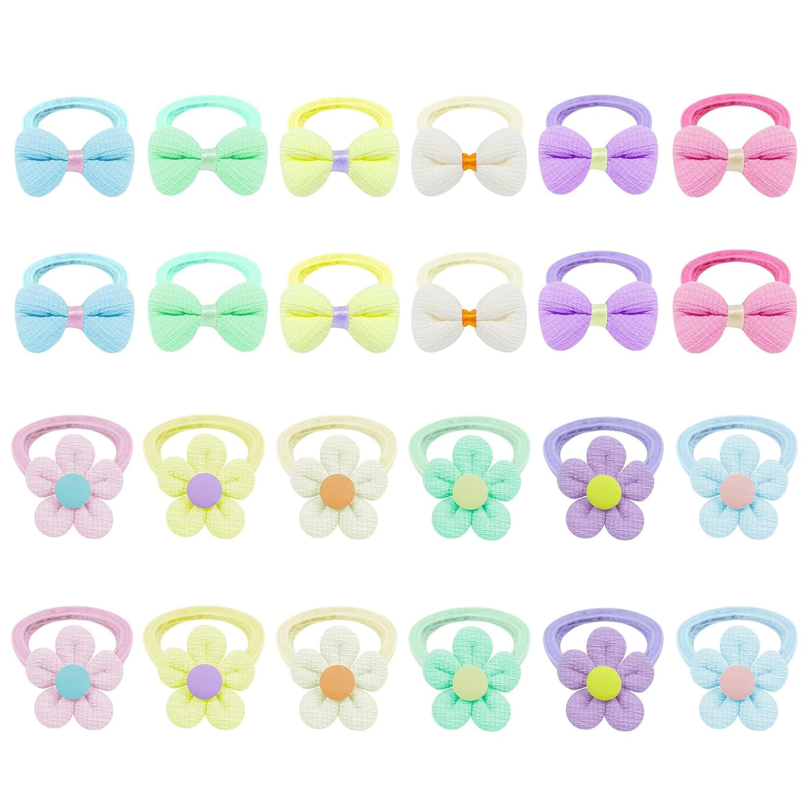 24 Elastici Per Capelli Da 16 Mm Con Perline A Forma Di Bolla Elastici Per Coda Di Cavallo Per Bambine E Bambine Rosa~p122782418