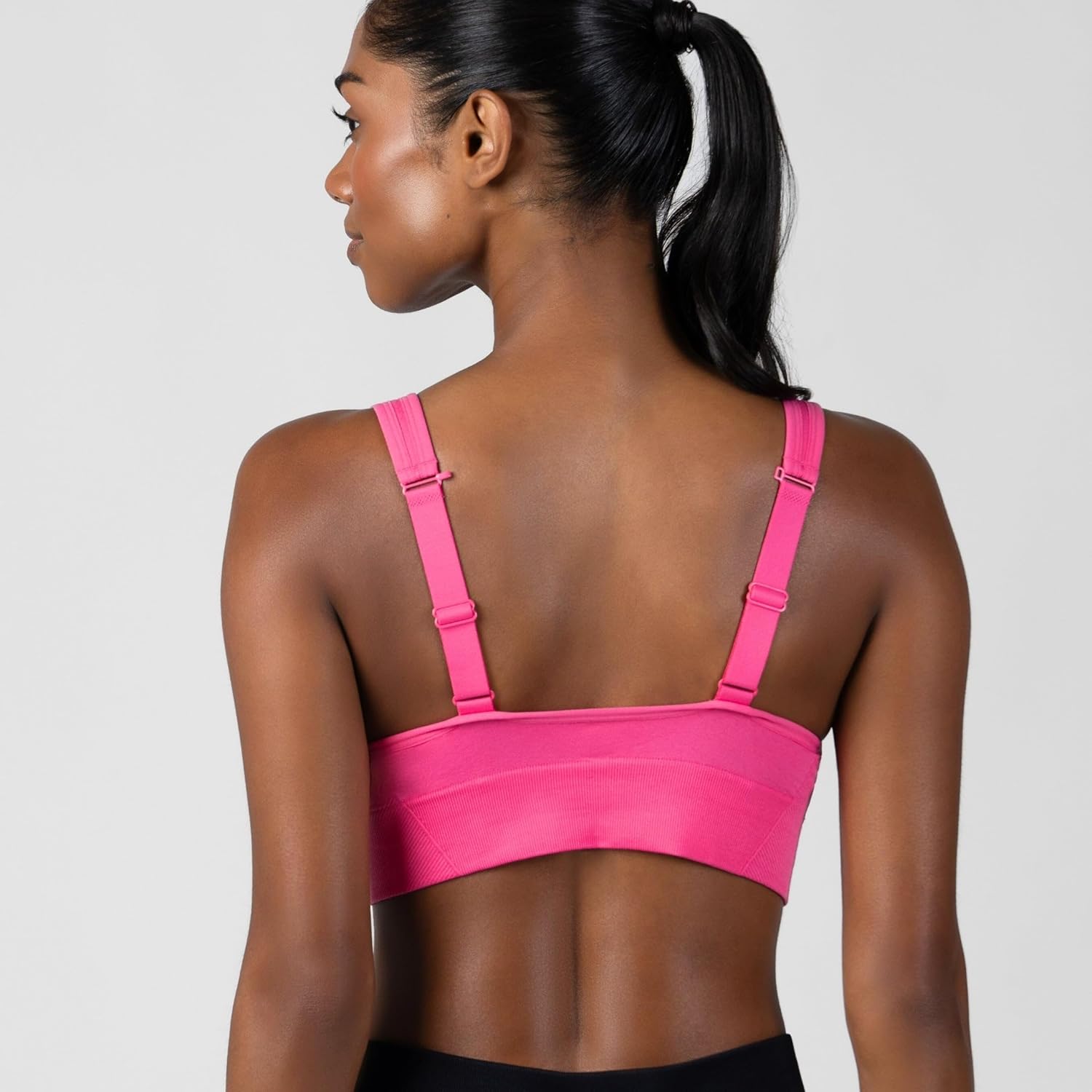 New Balance Women's Sports Bra with Molded Cups, High Impact Athletic Workout Set, Crisscross Strap, Seamless Bra for Women, - Image 2