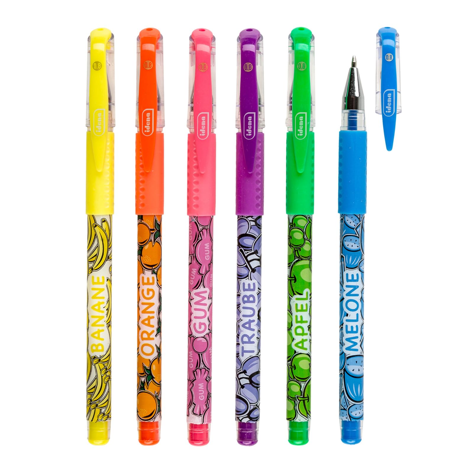 Idena Frutti sfacciati 6 penne gel 0,8 mm con profumo
