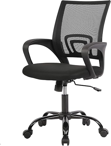 PayLessHere Silla de oficina para computadora, ergonómica, silla de escritorio barata, ajustable, cómoda, con respaldo medio, silla giratoria con disponible en Yaxa Colombia