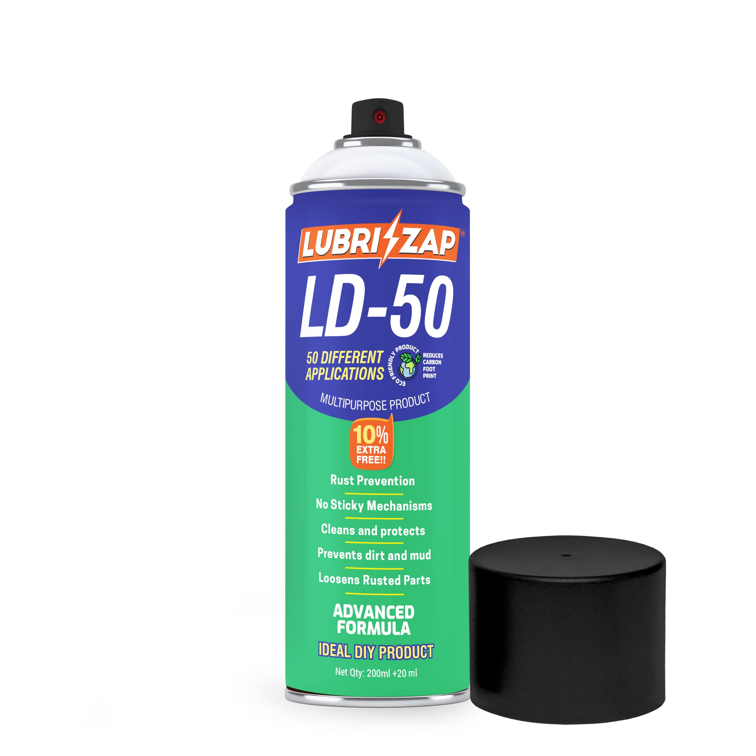LD-50, Multipurpose Spray, 200ml Auto Maintenance, Rust Remover, Lubricant, Loosen Stuck & Rust Parts, Stain Remover, Powerful Chimney Cleaner, Degreaser, Descaling, Moisture Protectant & Cleaning Agent All-Purpose Lubricant (200ML + 20ML Extra) (Pack of 1 Multipurpose Cleaner)