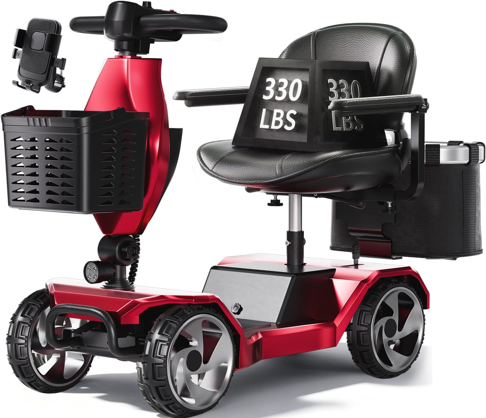 Foldable Mobility Scooters for Seniors, FSA&HSA Eligible, 330LBS Capacity 4 Wheel Lightweight Mobility Scooters for Adults, Powered Electric Mobility Scooters, Folding Travel Motorized Scooters