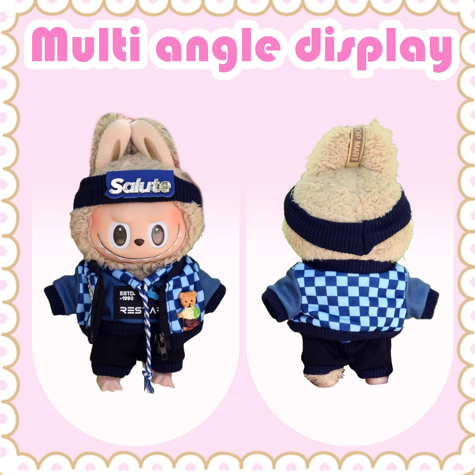 NHQZ Plüschtier Kleidung Für 17cm Puppen - Hoodie Outfit Set Für Stofftiere