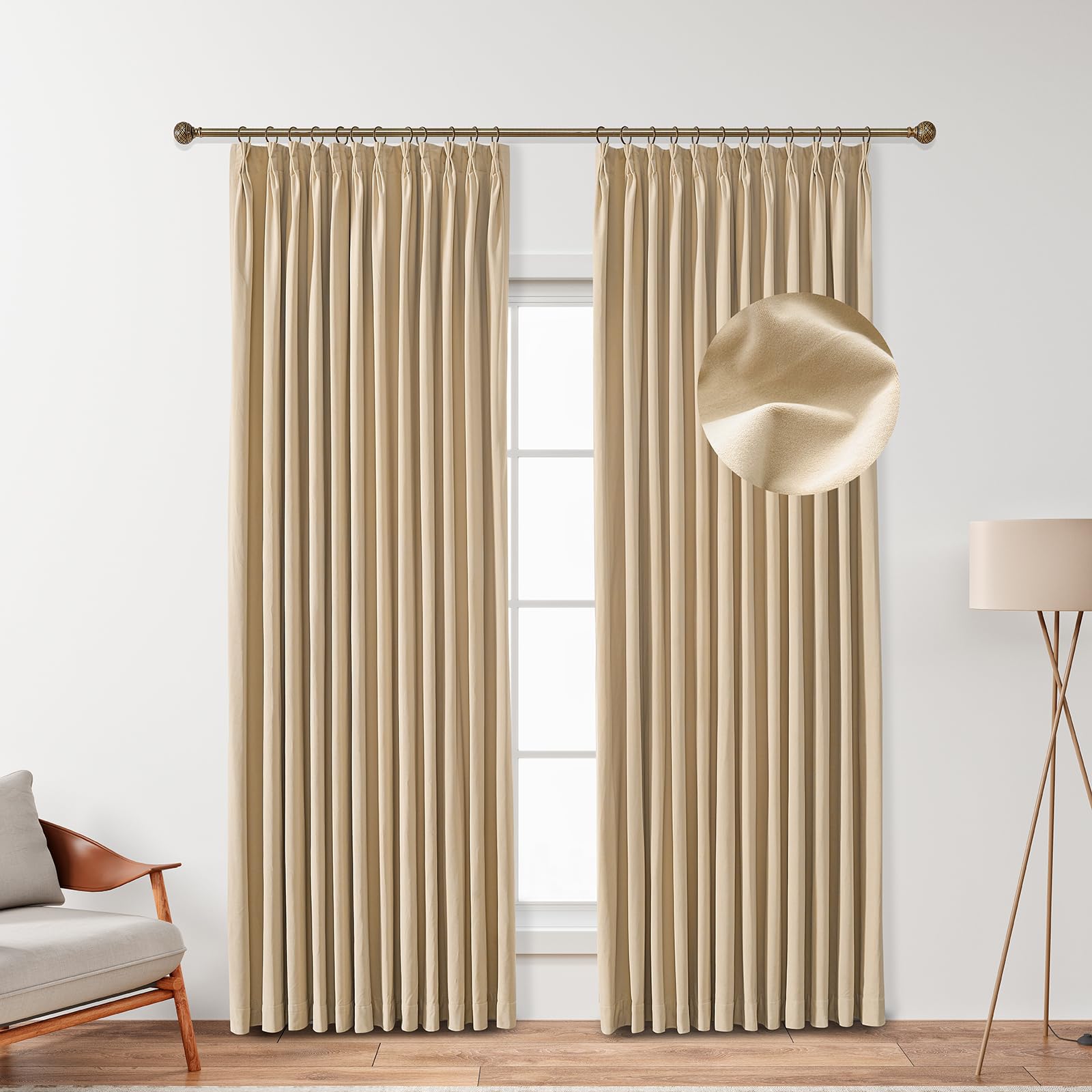 Bolonia Custom Curtains Velvet Curtains Blackout Lining Window Curtains Drapes for Bedroom Thermal Insulated Room Darkening Curtains Living Room 1 Panel (Custom Size Color)