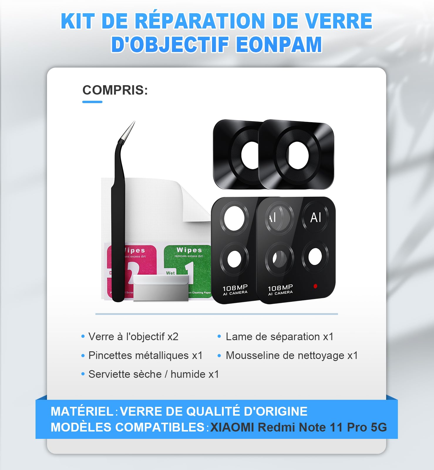 MOBILEX® Objectif De Rechange Pour Xiaomi 11T (5G) / 11T Pro (5G) En