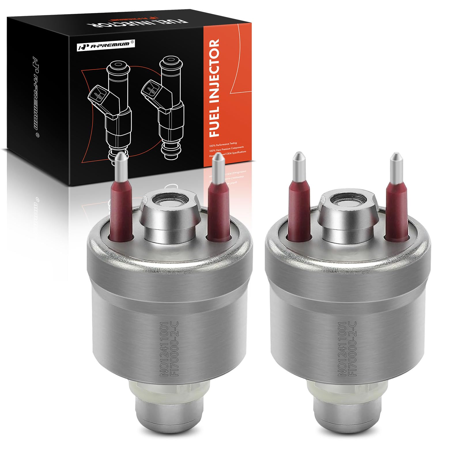 A-Premium Set of 2 Fuel Injectors Compatible with Chevrolet Tahoe, Blazer, Caprice & GMC Yukon, C1500 & Buick Roadmaster & Cadillac Brougham & Isuzu NPR & Oldsmobile, Replace# 17111864
