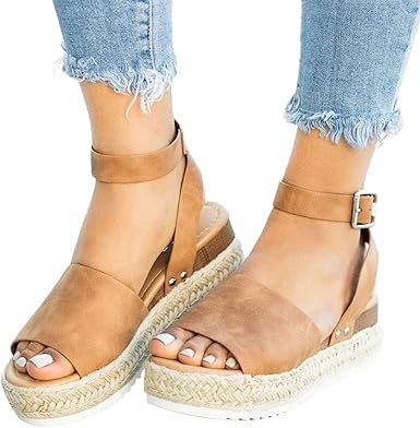 tan wedges low heel