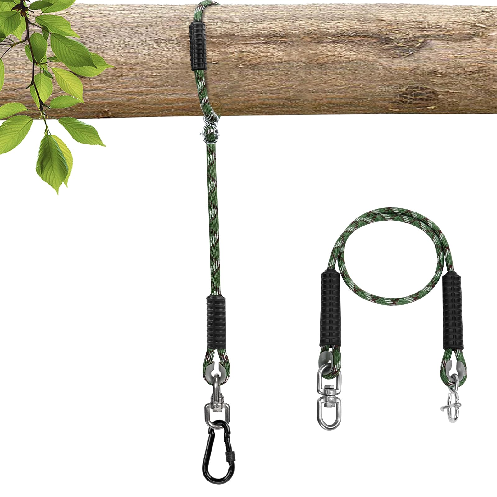 Dakzhou 7.25ft(87") Heavy Duty Tree Swing Rope Hammock,Tree Swings Hanging Strap,Adjustable Extendable,for Outdoor Swings Hammock Playground Set