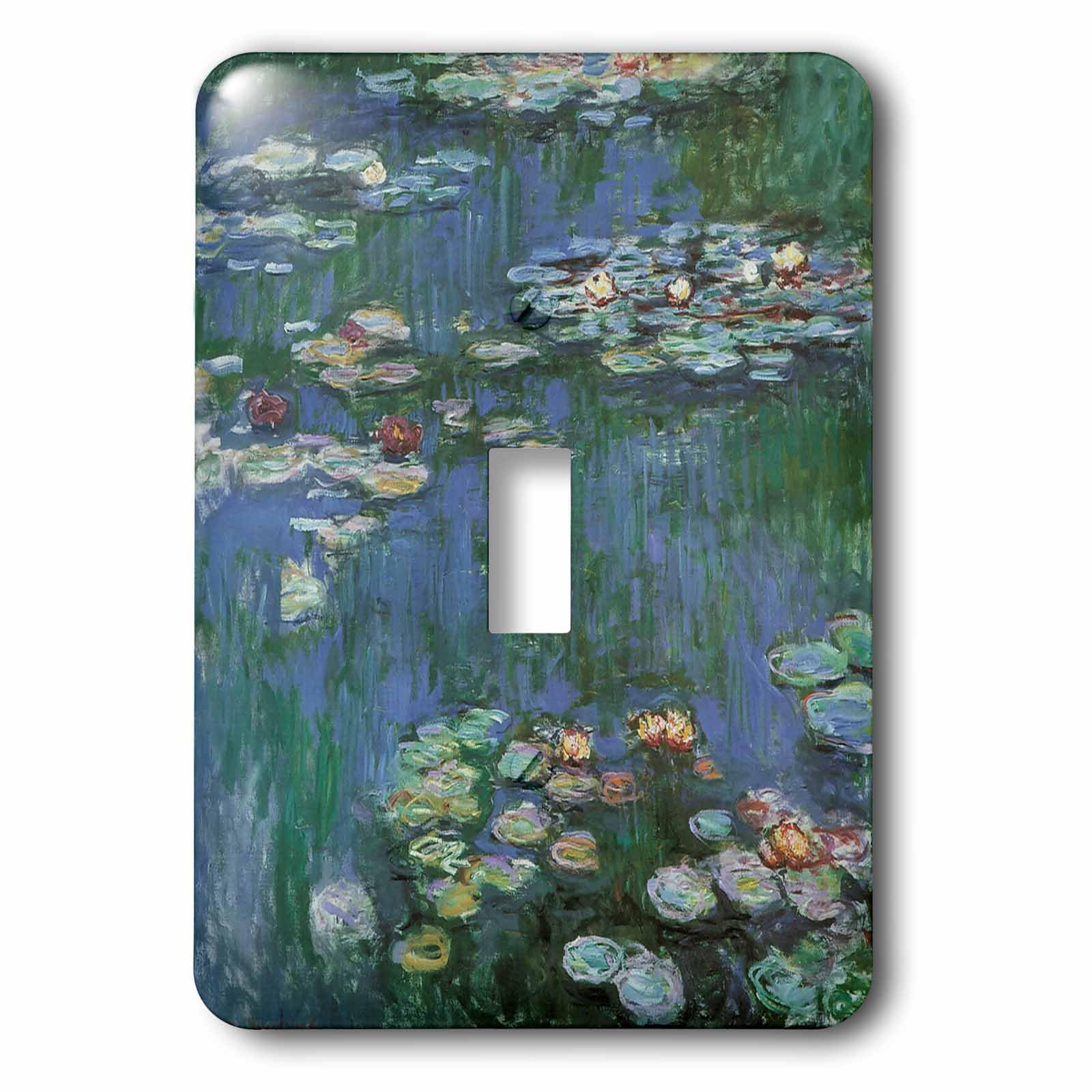 Waternilies Monet plaque interrupteur pour salon élégant