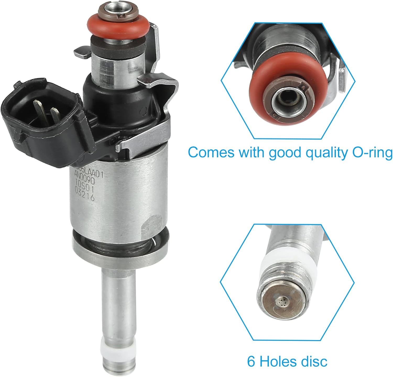 X AUTOHAUX 16450-5LA-A01 Fuel Injector Nozzle Flow Matched Replacement for Honda Accord 13-17 for Honda CR-V 15-17 for Acura ILX TLX 15-17 2.4L 4pcs