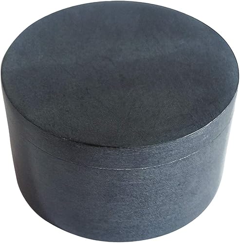 Kaizen Casa Caja única de sal y pimienta, elegante caja de sal de piedra natural con tapa para almacenamiento de sal, especias y hierbas (3.5 x 2