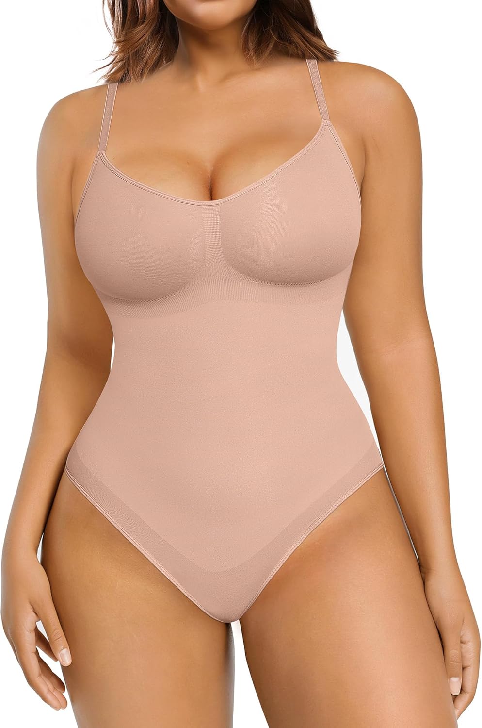 FeelinGirl Shapewear Bodysuit Tummy Control Body Shaper for Women Seamless Waist Snatching Shaper
