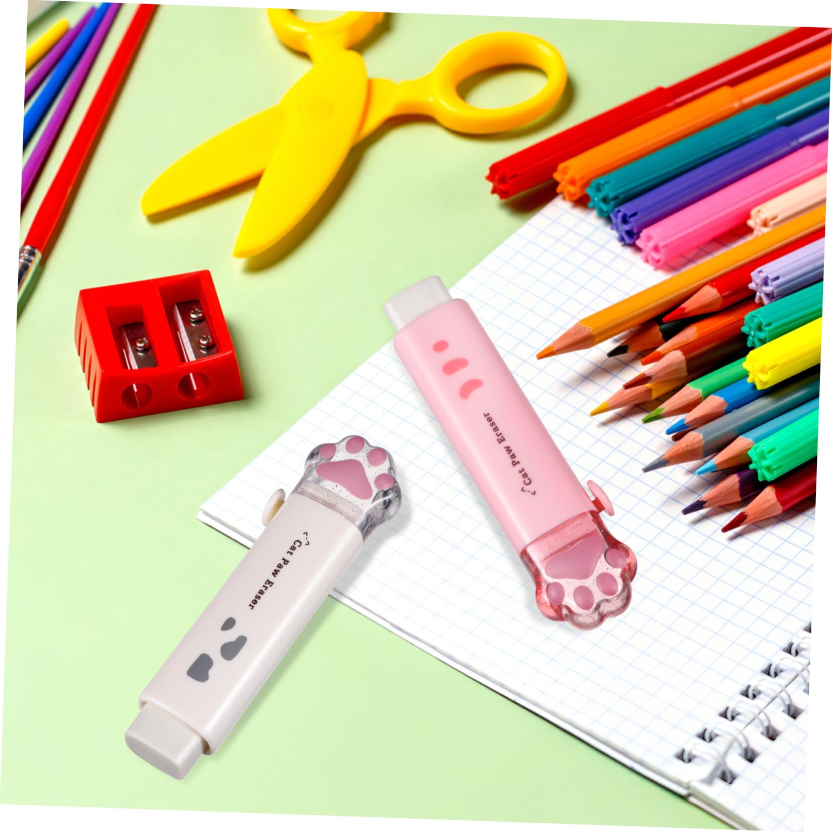 STOBOK 4 Sätze Radiergummi Erasers for Radiergummi Kawaii Bürozubehör Schulzeug Zappeln Ästhetische Radiergummis Einziehbare Radiergummis Für Das Büro 4 Stück * 4