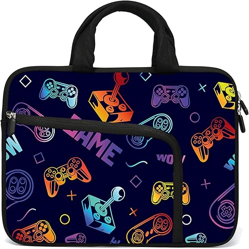 Miniatura 25 de Bolsa con asa para portátil de 14, 15, 15.4, 15.6 pulgadas, funda protectora para computadora, estuche, soporte, funda de neopreno, funda de Azul