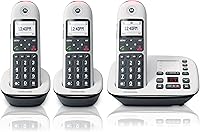 Vista 8 de Teléfono inalámbrico Motorola CD5011 con contestador automático y 1 auricular DECT 6.0, botones grandes, pantalla retroiluminada grande, aumento